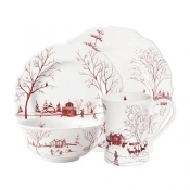 Juliska Country Estate Winter Frolic Ruby  4 Piece Setting