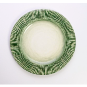 Arte Italica Striped Charger - Green