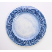 Arte Italica Striped Charger - Blue