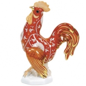 Herend Chrysanthemum Orange Rooster