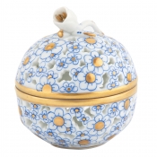 Herend Open Work Ball w/ Bud - Blue