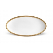L'Objet Corde Gold Oval Platter Small