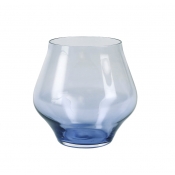 Vietri Contessa Blue Stemless Wine Glass
