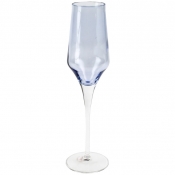 Vietri Contessa Blue Champagne Glass