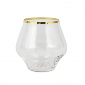 Vietri Contessa Gold Stemless Wine Glass