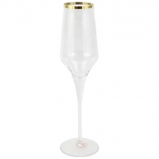 Vietri Contessa Gold Champagne Glass