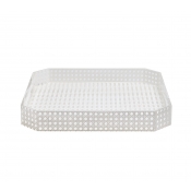 Kim Seybert Reed White Tray - 15 x 15