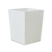 Kim Seybert Reed White Waste Basket