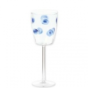 Vietri Drop Blue Wine Glass