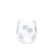 Vietri Drop White Stemless Wine Glass