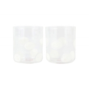Vietri Drop White Double Old Fashioned/ 12 oz. - Set of 2