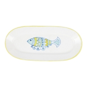 Vietri Elba's Fish Narrow Oval Platter - 16.75"