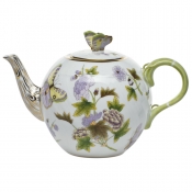 Herend Royal Garden Teapot w/ Butterfly