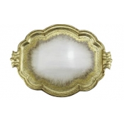Arte Italica Florentino Wooden Tray / Antique Gold, Large - 21.25"