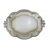 Arte Italica Florentino Wooden Tray / Antique Silver, Large - 21.25"