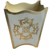 Arte Italica Florentino Baroque Wooden Waste Basket