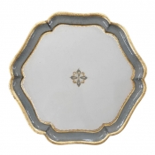 Arte Italica Florentino Baroque Villa Blue Wooden Charger/Tray - Medium