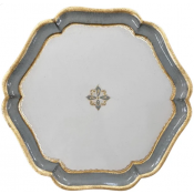 Arte Italica Florentino Baroque Villa Blue Wooden Large Charger/Tray - Large