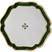 Arte Italica Florentino Baroque Green Wooden Large Charger/Tra - Large