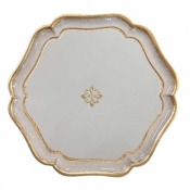 Arte Italica Florentino Baroque Taupe Wooden Charger/Tray -Medium