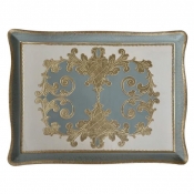 Arte Italica Florentino Baroque Villa Blue Rectangular Tray