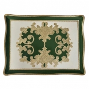 Arte Italica Florentino Baroque Green Rectangular Tray