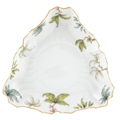 Herend Foret Garland Triangle Dish - 9.5"