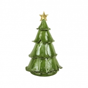 Vietri Foresta Green Medium Ruffled Tree - 12.75"