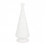 Vietri Foresta White Large Hammered Tree - 16"