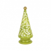 Vietri Foresta Lime Green Scroll Tree - 12.75"
