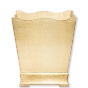 Vietri Florentine Wooden Gold Waste Basket