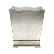 Vietri Florentine Wooden Platinum Waste Basket