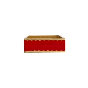 Vietri Florentine Wooden Red & Gold Cocktail Napkin Holder