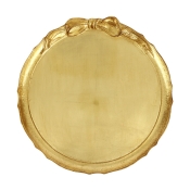 Vietri Florentine Wooden Gold Bow Round Tray