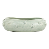 Vietri Giardino di Fiori Celadon Oval Planter - 18.5"