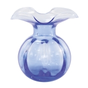 Vietri Hibiscus Glass Cobalt Medium Fluted Vase - 10"