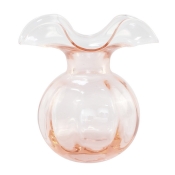 Vietri Hibiscus Glass Pink Medium Fluted Vase - 10"