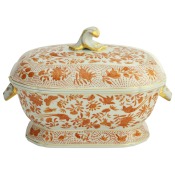 Mottahedeh Sacred Bird & Butterfly Octagonal Tureen