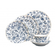 Mottahedeh Sacred Bird and Butterfly Blue 5 Piece Setting