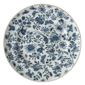 Mottahedeh Sacred Bird and Butterfly Blue Dinner Plate - 10"