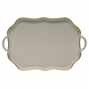 Herend Gwendolyn Rectangular Tray w /Handles - 18"