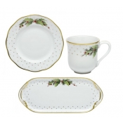 Herend Winter Shimmer 9 Piece Dessert Set