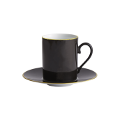 Haviland & Parlon Lexington Black Tall Cup and Saucer
