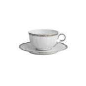 Haviland Parlon  Colette Platinum Tea Cup and Saucer