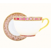 Haviland Parlon  Syracuse Rose Breakfast Cup and Saucer