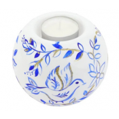 Vietri Illuminare Blue Birds Votive