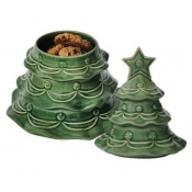 Juliska Berry & Thread Christmas Tree Basil  Cookie Jar With Lid