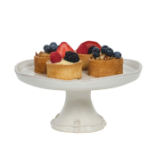 Juliska Berry & Thread Whitewash Petite Cake Stand - Whitewash / 8.5"