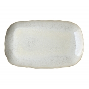 Jars Plume Perle/White Platter/Rectangular Dish - 15.4"
