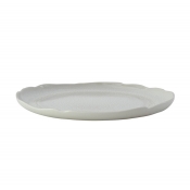 Jars Plume Perle/White Pie Dish/Platter - 12.4"